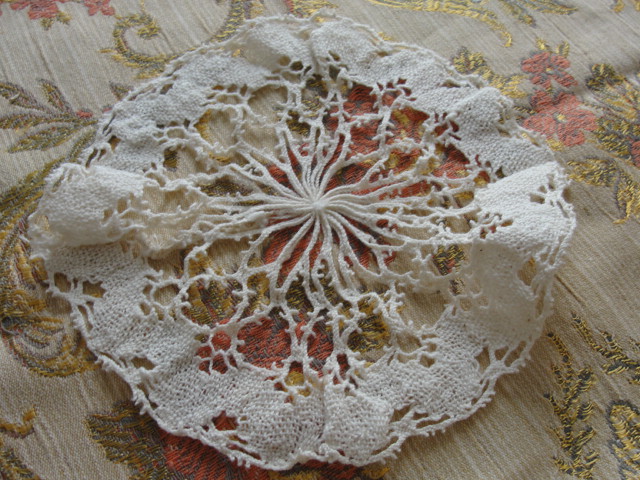LOVELY Vintage Small Bobbin Lace Doily Pretty Handwork Add To Lace Doilies Collection Gift To Lace Doily Collector