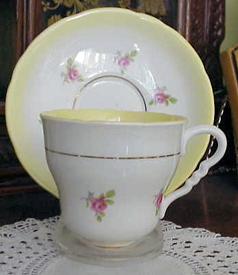 SWEET PINK ROSEBUDS TEACUP and SAUCER  SO SHABBY CHIC