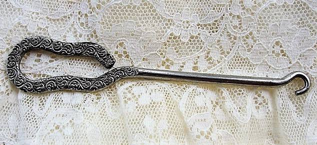 LOVELY Antique Button Hook Boots, Shoe or Corset Hook Vintage Dressing Aid Vanity Collectible