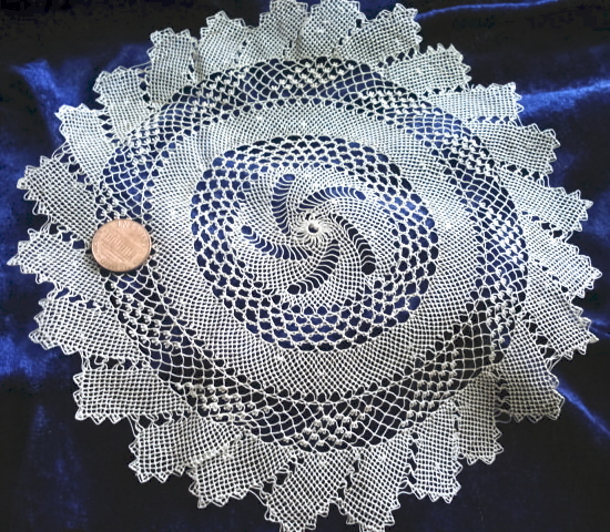 ULTRA FINE ANTIQUE LACE DOILY FIT TO FRAME